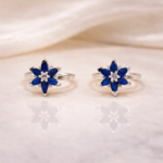 Blue Star Pure Silver Toe Ring
