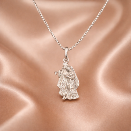 Radha Krishna Divine 925 Silver Pendant