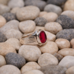 925 Silver Oval Ruby Ring