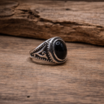 925 Silver Vintage Black Onyx Ring