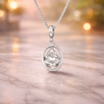 925 Silver Lord Ganesha Oval Pendant