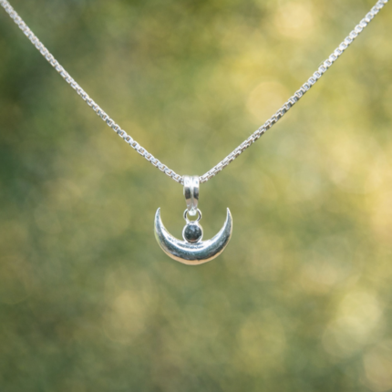 925 Silver Crescent Moon Pendant