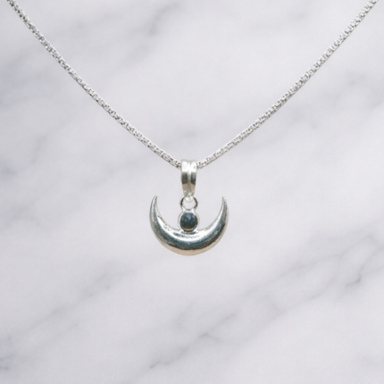 925 Silver Crescent Moon Pendant