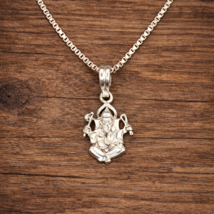 925 Silver Sitting Ganesha Pendant