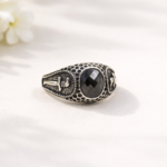 925 Silver Black Onyx Oxidized Ring