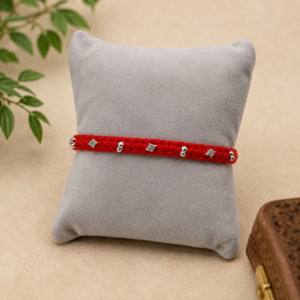 Elegant Silver Rakhi for Brother (1 peice)