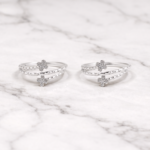 Pure Silver Floral Toe Ring