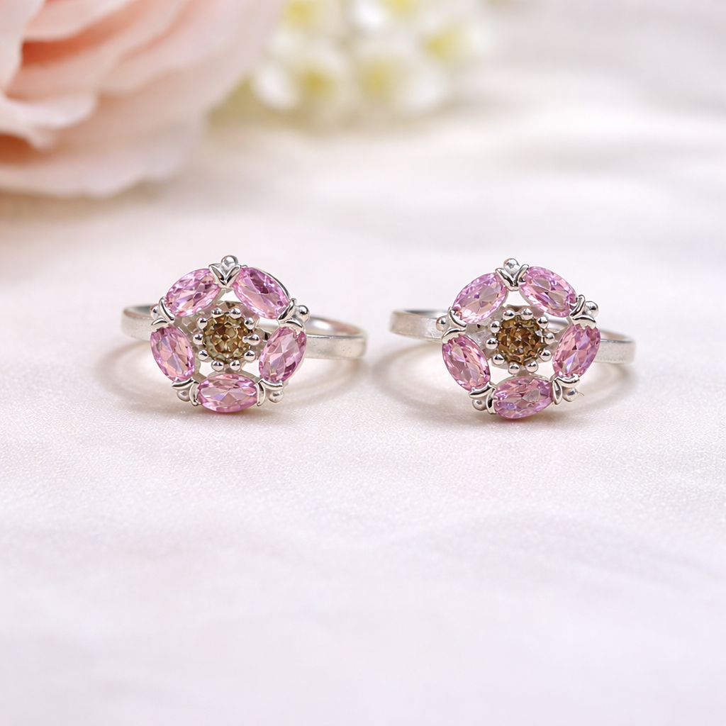 ChatGPT Image Mar 23, 2026, 10_49_34 AM Pink Gem Pure Silver Toe Ring