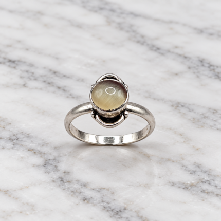 925 Silver Brown Stone Ring