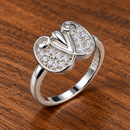 925 Silver Abstract Butterfly Ring