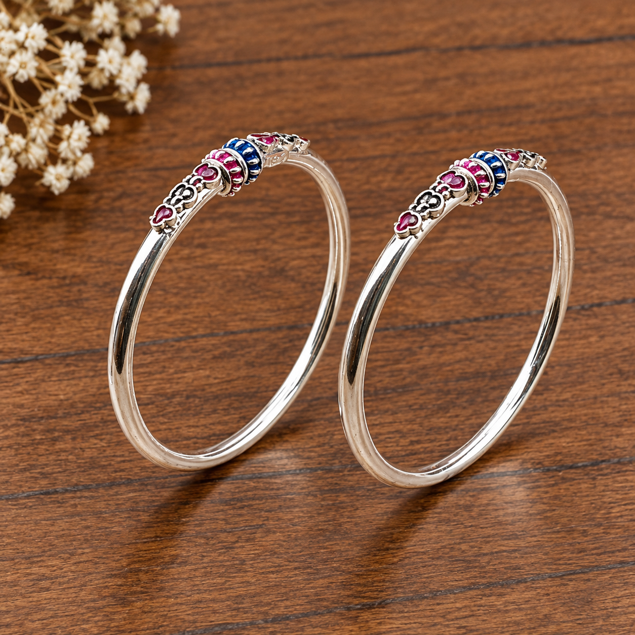 ChatGPT Image Sep 20, 2026, 10_41_25 AM Elegant Enamel Silver Kada