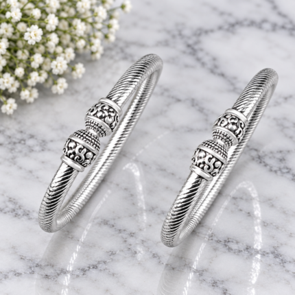 Pure Silver Antique Design Bangles