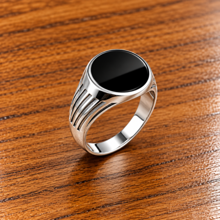 925 Silver Black Onyx Ring