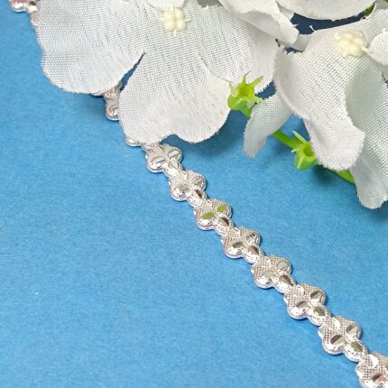 Pure Silver Floral Link Bracelet
