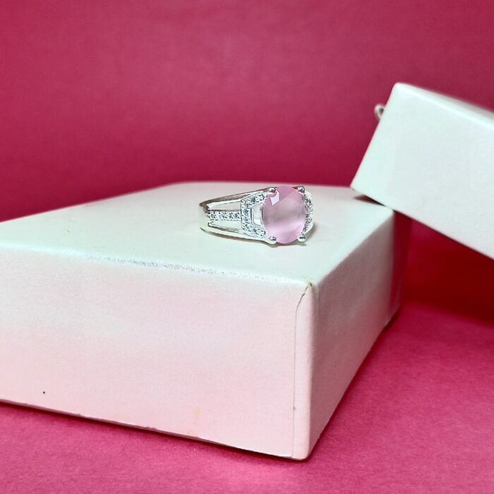 Pure Silver Roselune Ring