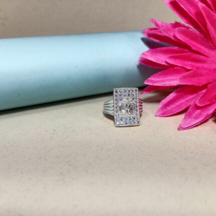 Pure Silver Om Radiance Ring