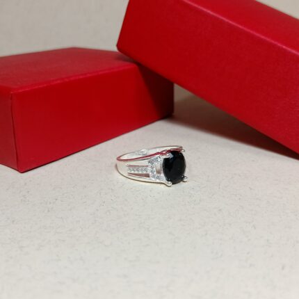 Pure Silver Midnight Charm Ring