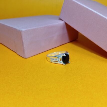 Pure Silver Midnight Charm Ring