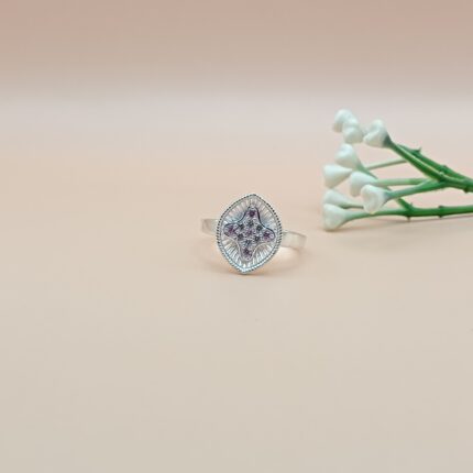 Starburst Spark Pure Silver Ring