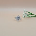 Blue Blossom Pure Silver Ring