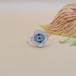 Blue Blossom Pure Silver Ring