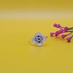 Blue Blossom Pure Silver Ring
