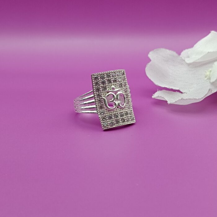 Pure Silver Om Radiance Ring