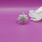 Silver Turtle Ring with Tricolor