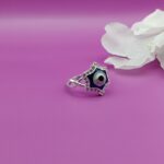 Star-Shaped Evil Eye Pure Silver Ring