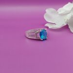 Pure Silver Ocean Glow Ring