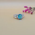 Pure Silver Ocean Glow Ring