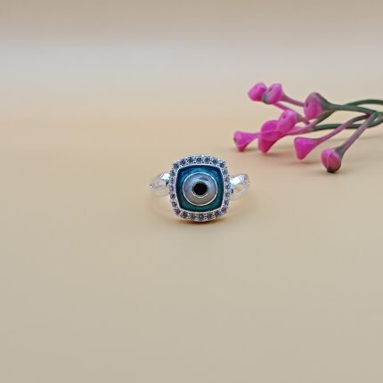 Pure Silver Evil Eye Protection Ring