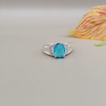 Pure Silver Ocean Glow Ring