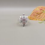 Silver Turtle Ring with Tricolor