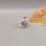 Elegant Silver Turtle Ring