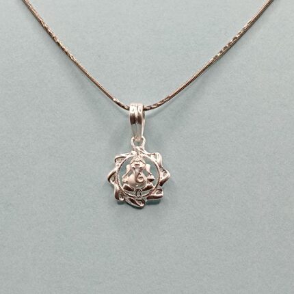 Ganesh Lotus 925 Silver Pendant