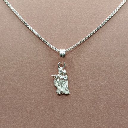 925 Silver Radha Krishna Pendant