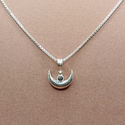 925 Silver Crescent Moon Pendant