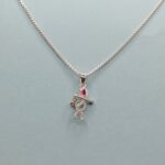 925 Silver Krishna Pendant with Stones