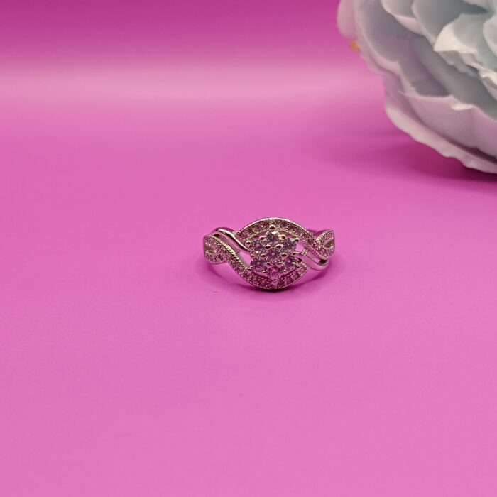 Radiant Twist Silver Ring