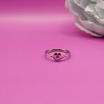 925 Silver Paw Print Heart Ring