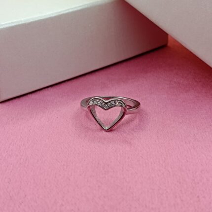 925 Silver Open Heart Ring
