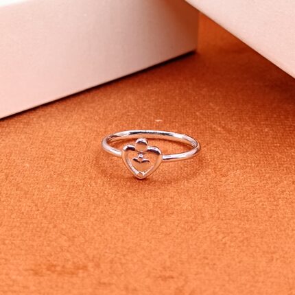 925 Silver Double Heart Ring