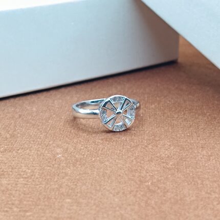 Heart-Shaped Ruby Halo 925 Silver Ring