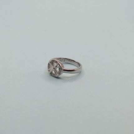 Heart-Shaped Ruby Halo 925 Silver Ring
