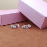 Pure Silver Colorful Floral Toe Rings