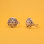 Pure Silver Antique Floral Toe Rings