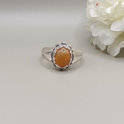 925 Silver Brown Stone Ring