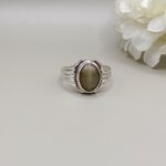 925 Silver Oval Grey Ring(on order)