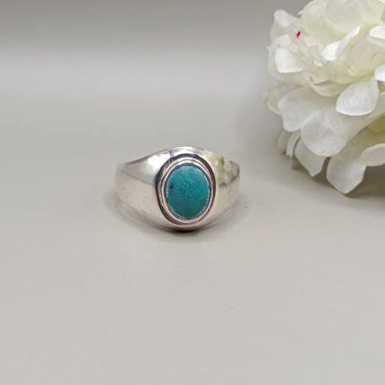 925 Silver Blue Turquoise Ring